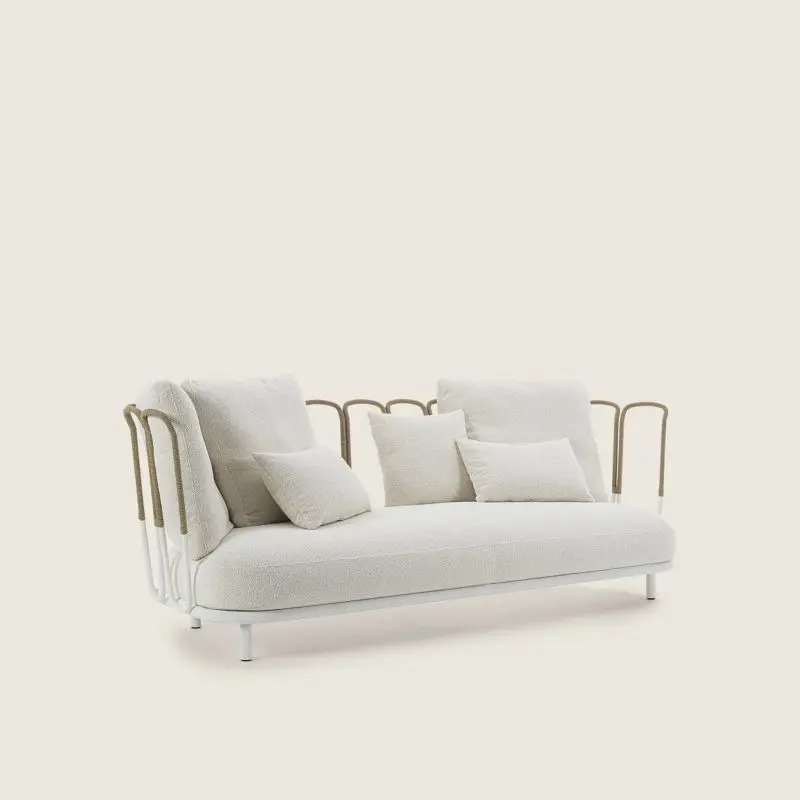 Flexform — sofa with copper accents, finish details