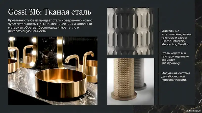 Смеситель прямоугольного сечения Gessi Rettangolo
