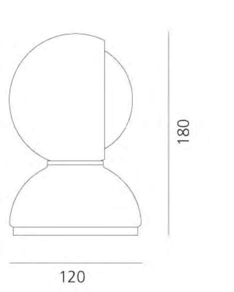 Eclisse PVD — настольная лампа Artemide, дизайн Vico Magistretti